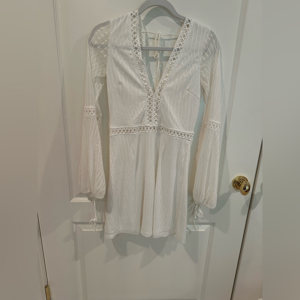 Tiger Mist white fit & flare dress